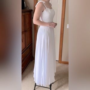 Kanali K White Long Formal Dress